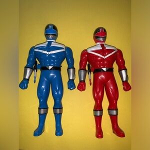 Vintage 2001‎ Walkie Talkie Blue & Red Power Rangers  Radio Cb